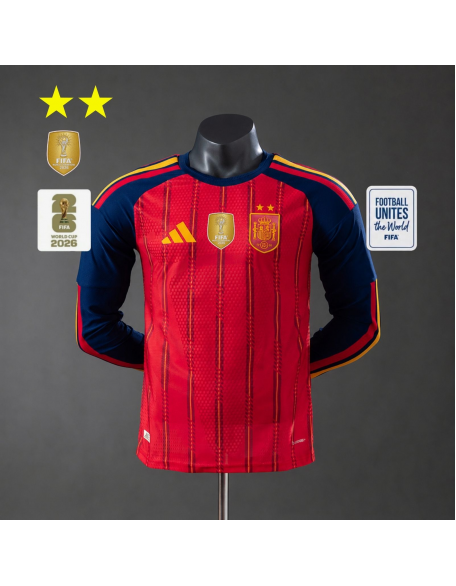 Maillot Espagne Domicile 2026 version joueur Maillot Espagne Domicile 2026 version joueur