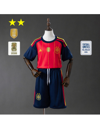 Maillot Espagne Domicile 2026 enfants--2 étoiles