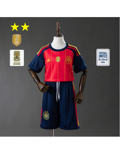 Maillot Espagne Domicile 2026 enfants--2 étoiles