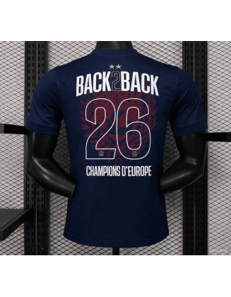 Maillot PSG Champions 2 étoiles, version joueur 25/26